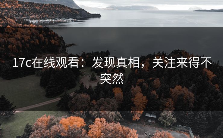 17c在线观看：发现真相，关注来得不突然