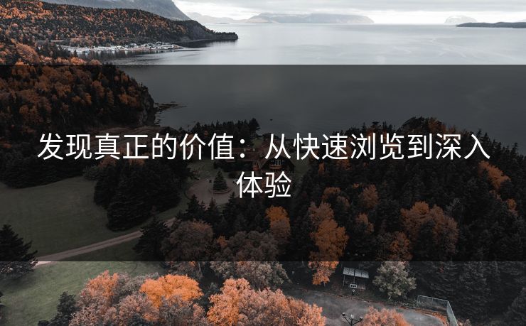 发现真正的价值：从快速浏览到深入体验